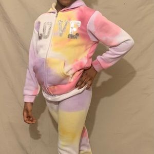 Children clothes sweat pants and sweater